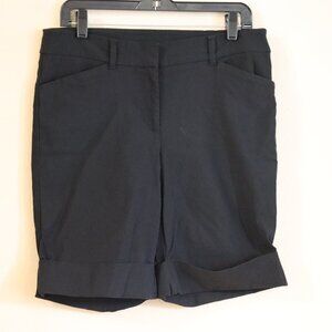 Anne Klein Black Bermuda Shorts Size 8